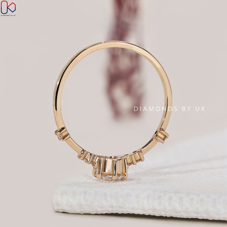 Lab grown diamond ring with eco-friendly appeal.

