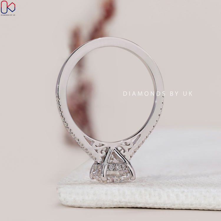 Handmade jewellery featuring a pave setting.
