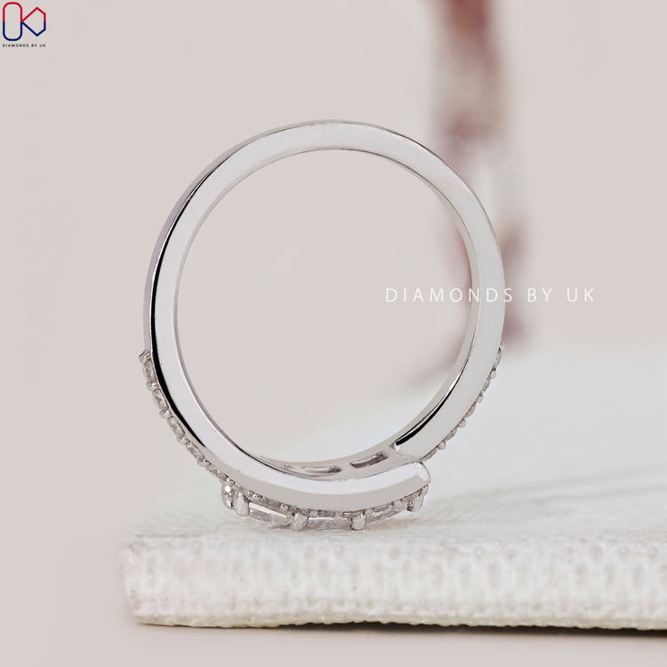 White gold wedding band to complement your style.
