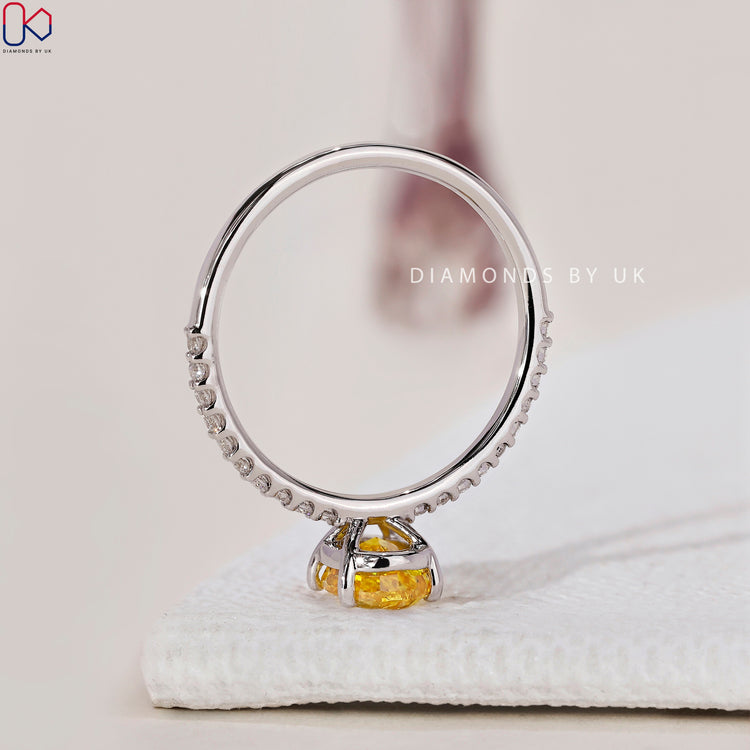 Prong Setting Ring designed for secure diamond placement and shine.
