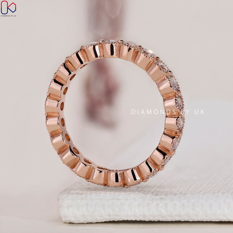 Custom wedding band made with Lab Grown Diamond.
