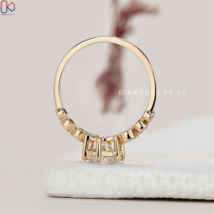 Handmade jewelry by Diamondsbyuk featuring a round diamond.
