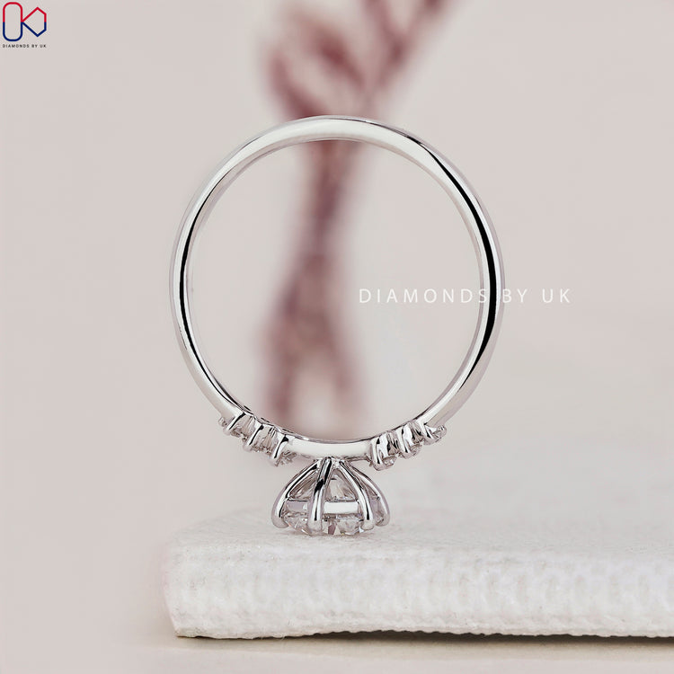 Diamondsbyuk ring featuring a 7 stone diamond ring with Lab Grown Diamond stones.
