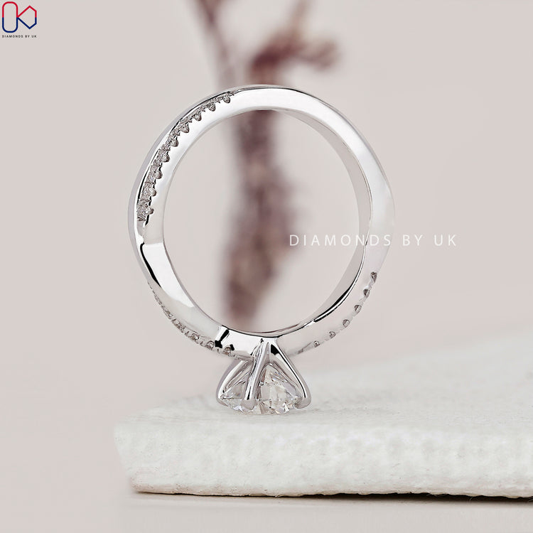 Diamondsbyuk engagement ring with customize ring.
