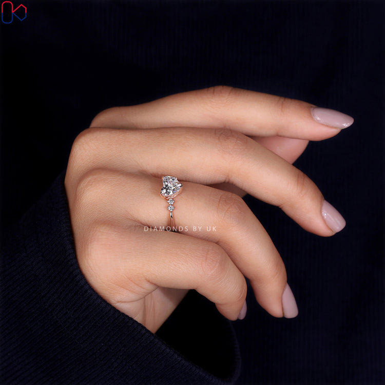 Claw prongs holding a stunning diamond in place
