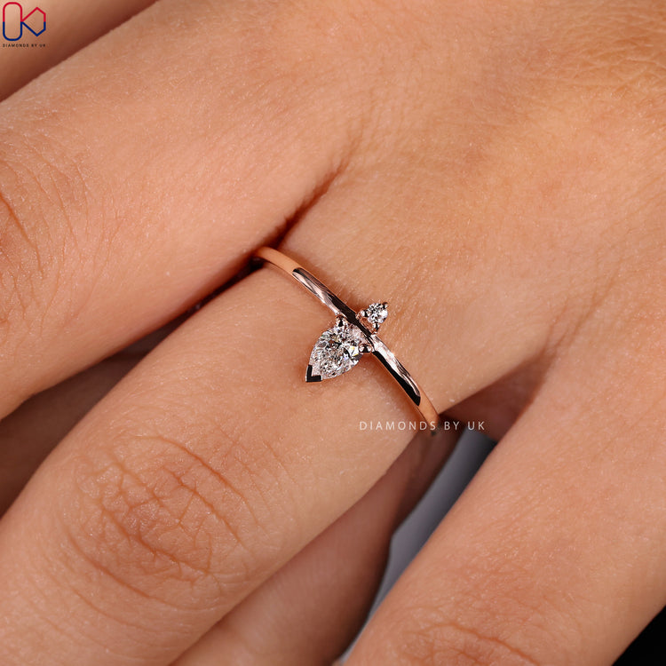 Lab grown diamond prong set band designed for a stunning finish.
