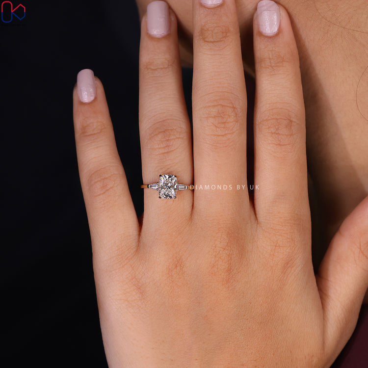 3 Stone Diamond Engagement Ring crafted with exquisite detail.
