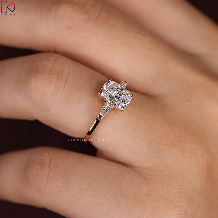 Tapered Baguette Diamond Ring showcasing elegance.

