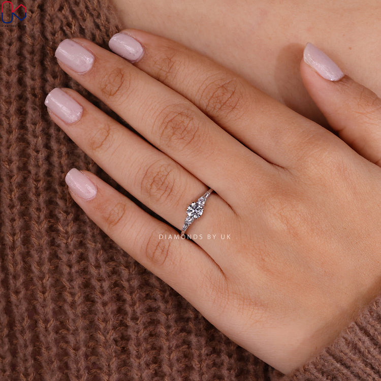 Handmade ring with carefully placed stones.
