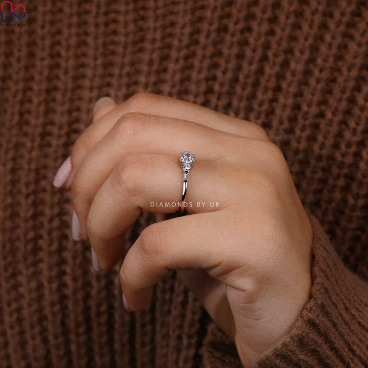 Diamond engagement ring designed for lasting wear.
