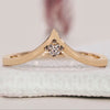 Chevron Wedding Band with a sleek, minimalist design for a timeless look
