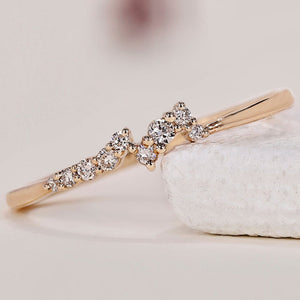 Cluster Wedding Band - Round Diamonds