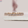 Full eternity diamond wedding band featuring alternating marquise and round lab grown stones.
