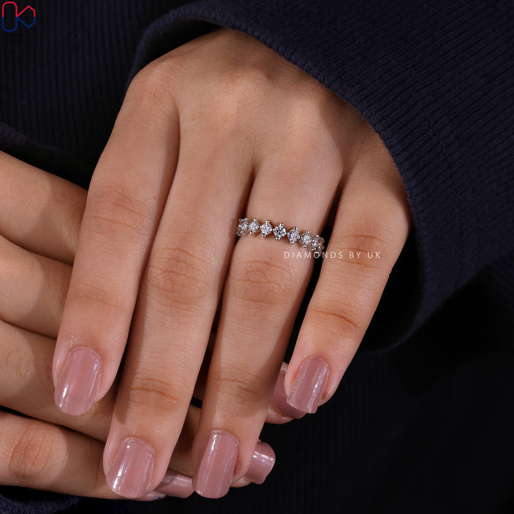 Diamondsbyuk round diamond eternity wedding band.