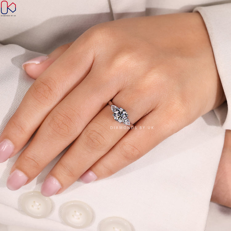 Handmade round cut ring by Diamondsbyuk.
