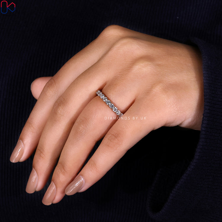 Full eternity lab grown diamond band by Diamondsbyuk.