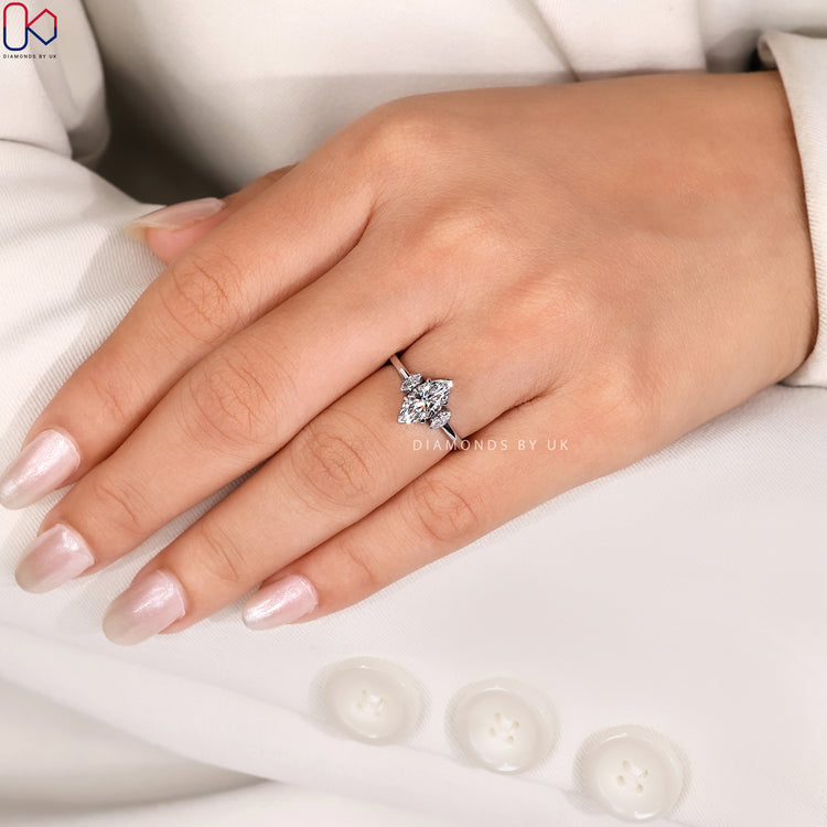 Handmade marquise ring by Diamondsbyuk.
