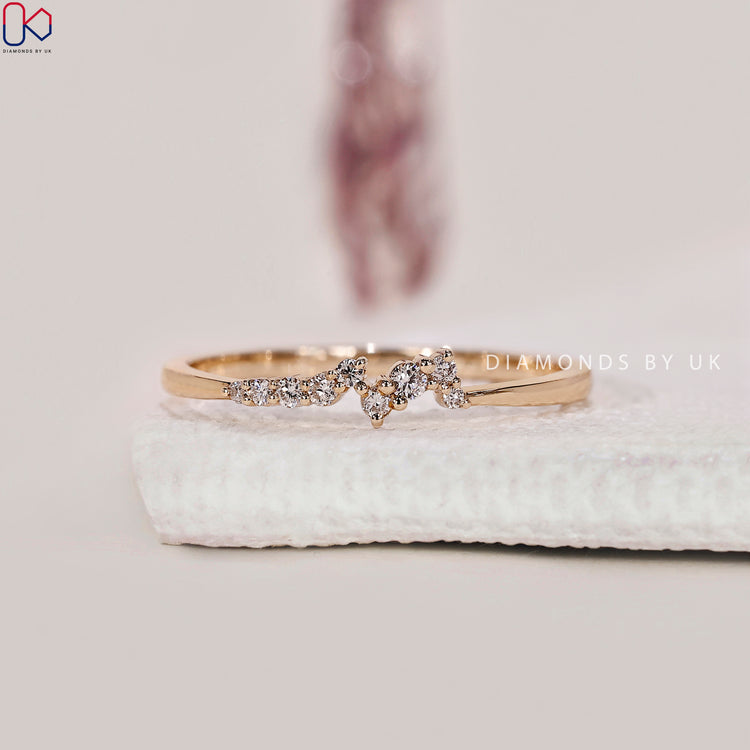 Lab Grown Diamond wedding band with a unique design for those seeking something special.