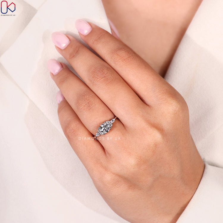 Handmade round cut ring by Diamondsbyuk.