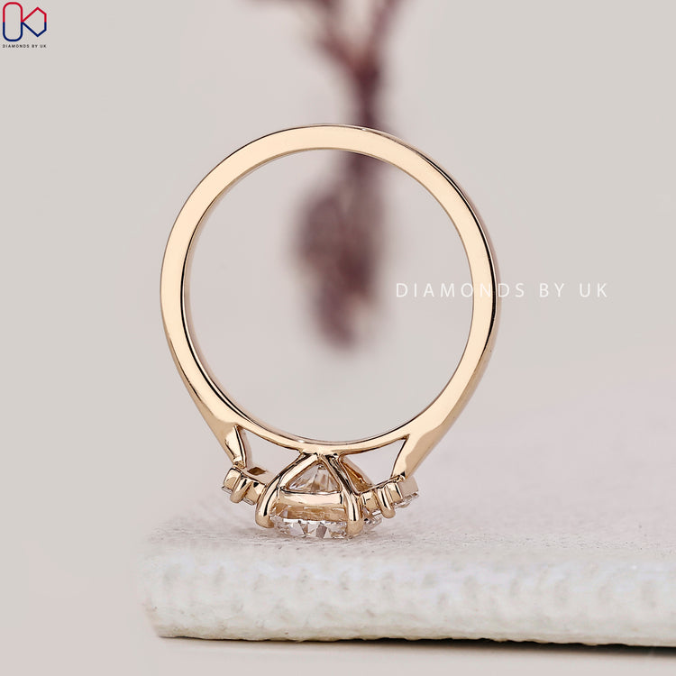 Baguette side stone with Diamondsbyuk engagement ring.
