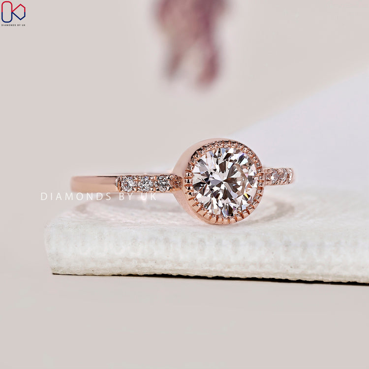 Milgrain ring with intricate detailing.
