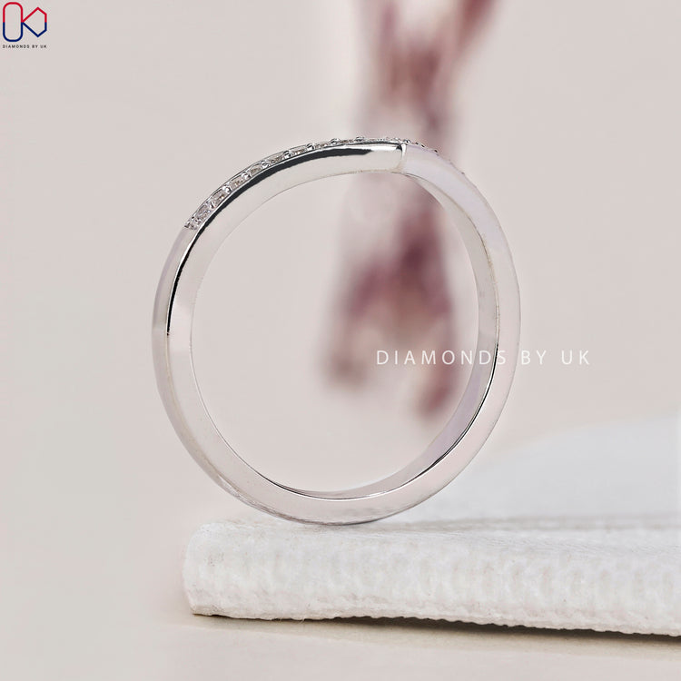 Lab Grown Diamond wedding band with eco-friendly, ethical diamonds.
