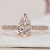 Pear Diamond Ring with Pave Setting
