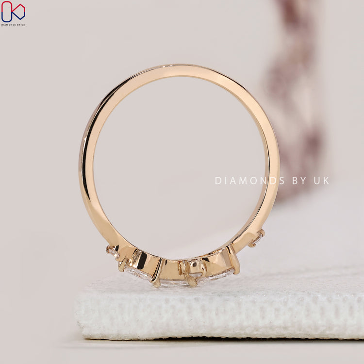 Half eternity wedding band and customise wedding band made with care.