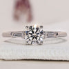 Three Stone Engagement Ring with a stunning 3 stone diamond ring design.