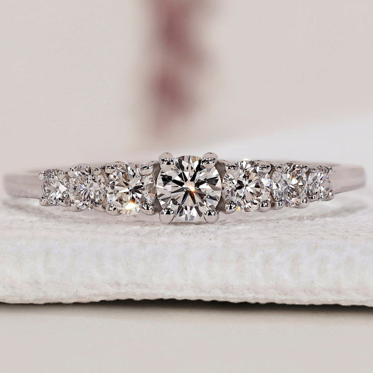 Elegant White Gold Diamond Wedding Band with timeless sparkle.
