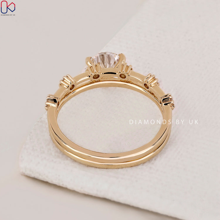Bridal wedding ring sets UK made with high-quality diamonds.
