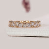 Marquise diamond wedding band crafted with alternating shapes for a standout design.
