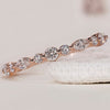 Half eternity diamond wedding band with shimmering lab grown diamonds.
