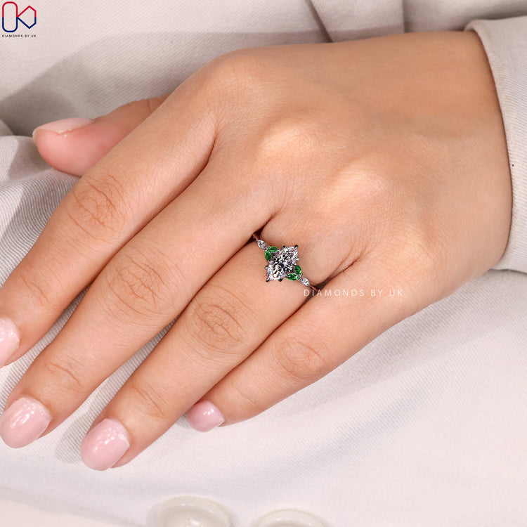 Handmade marquise ring by Diamondsbyuk.