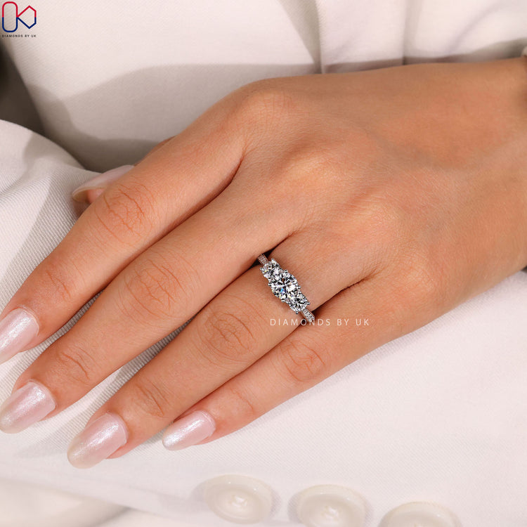 Handmade round cut ring by Diamondsbyuk.
