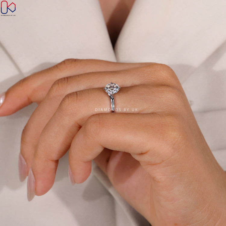 Handmade round cut ring by Diamondsbyuk.