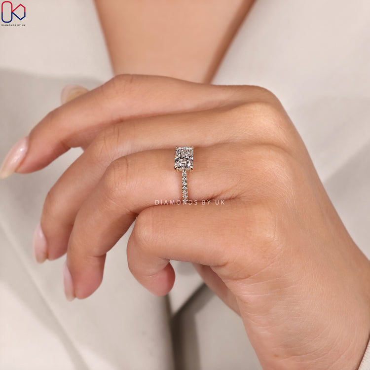 Handmade radiant cut ring by Diamondsbyuk.