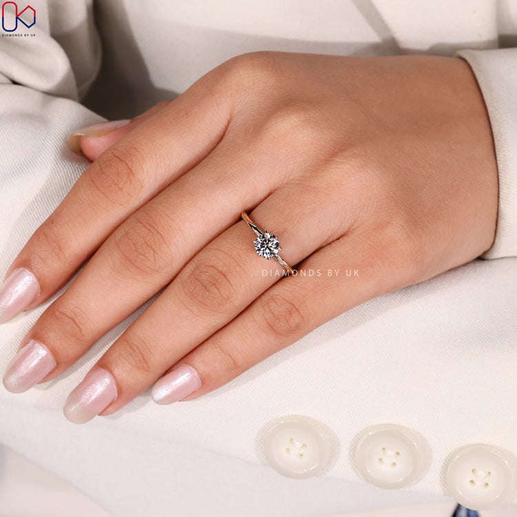 Handmade round cut ring by Diamondsbyuk
