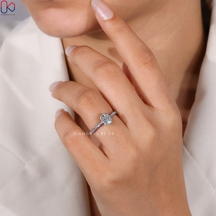 Radiant cut diamond ring by Diamondsbyuk.