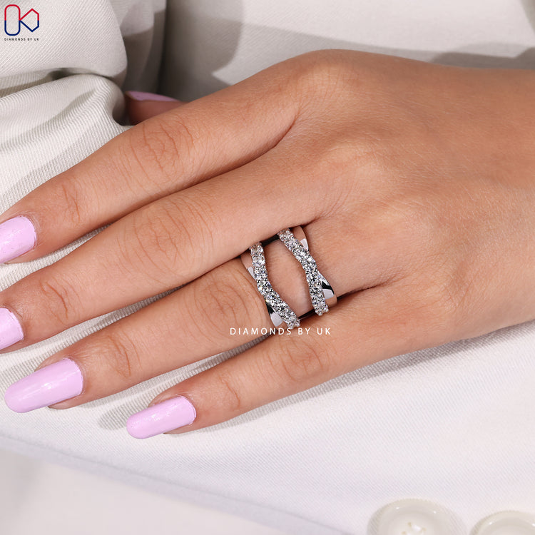 Wrap guard wedding band handmade.
