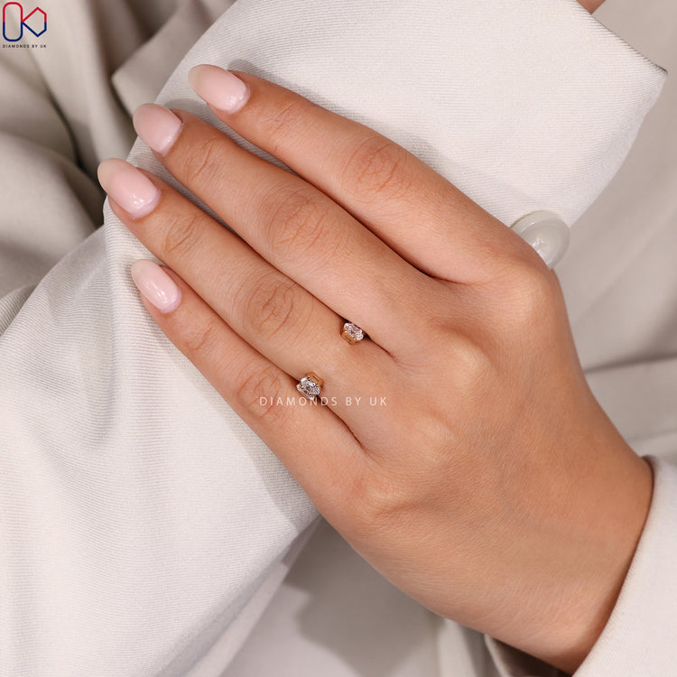 Open gap wedding band by Diamondsbyuk wedding band.
