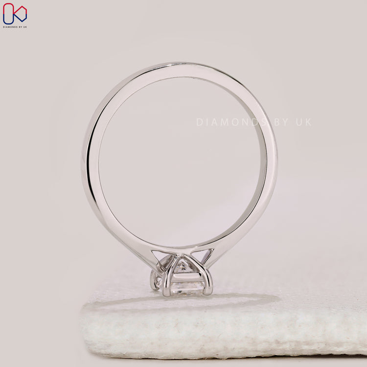 Elegant cathedral setting princess cut ring.
