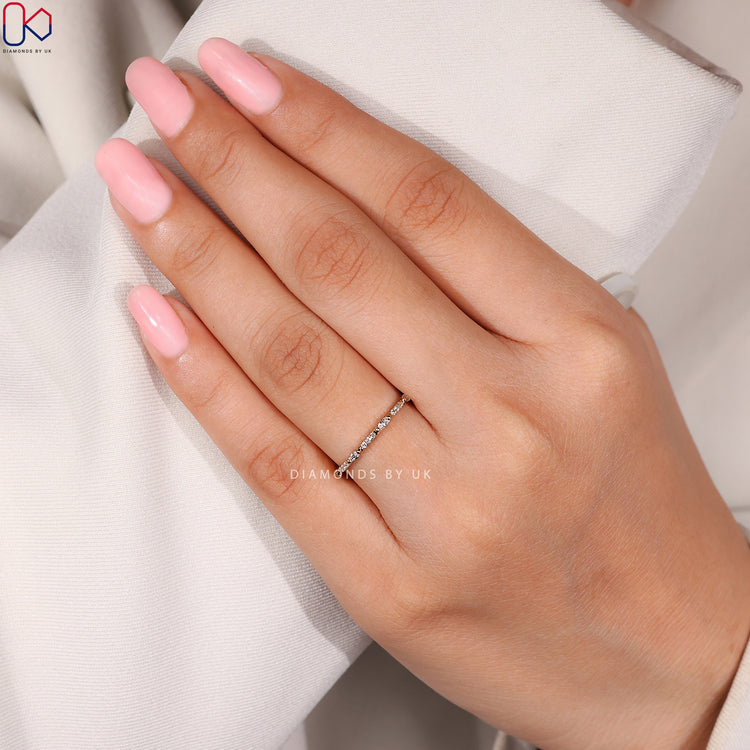 Handmade band with Diamondsbyuk wedding band.
