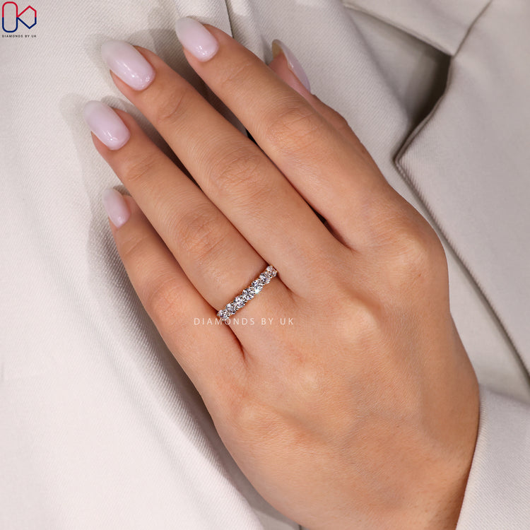 Custom wedding band made with Lab Grown Diamond.
