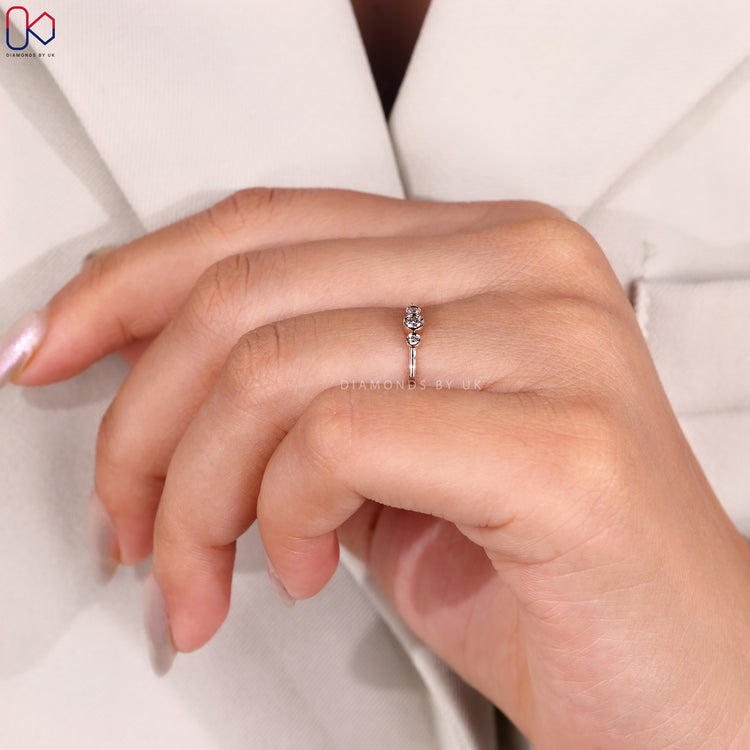 Buy rose gold bezel set diamond band online.
