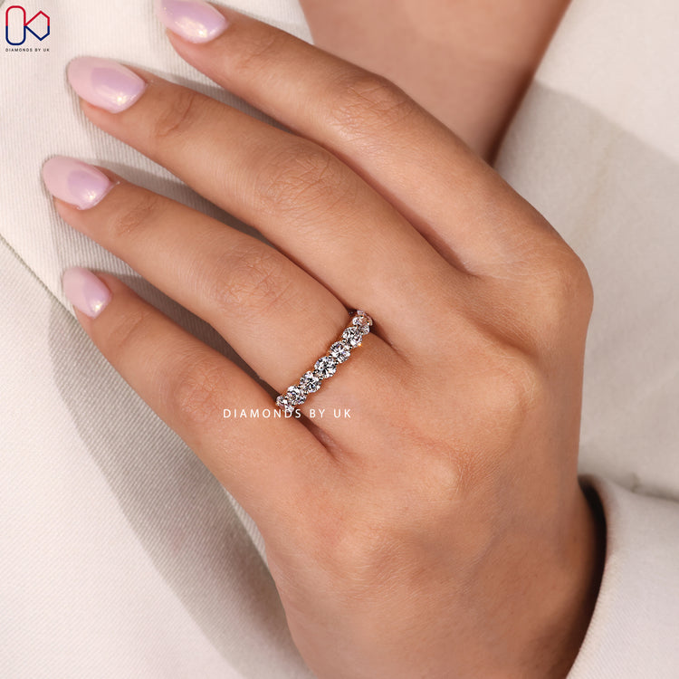 Custom handmade diamond wedding band.
