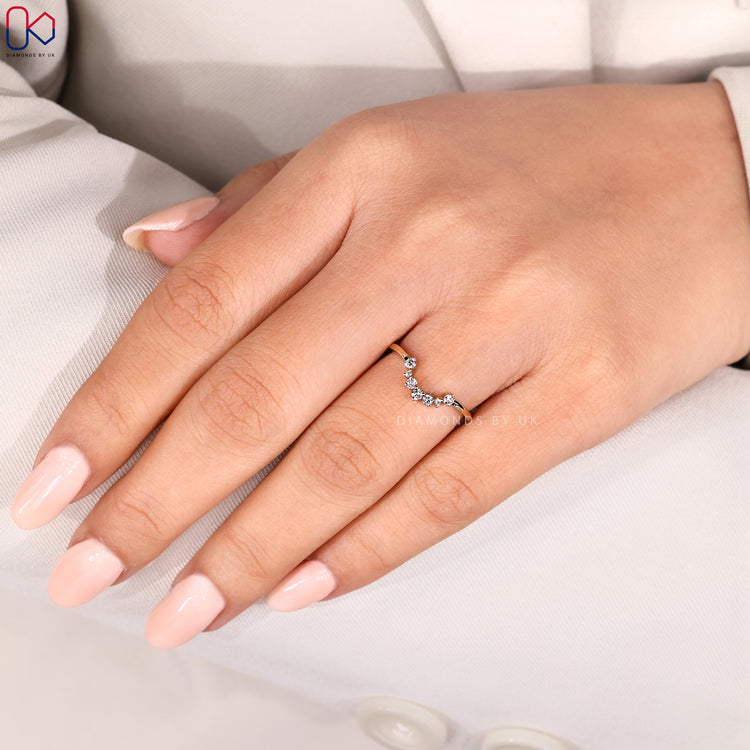 Custom diamond band crafted to suit personal preferences.
