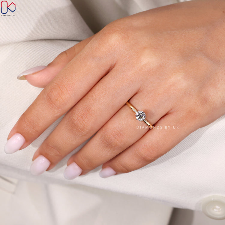 UK style lab diamond engagement ring
