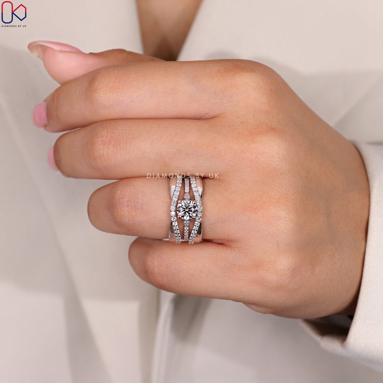 Custom bridal set crafted to fit personal preferences.
