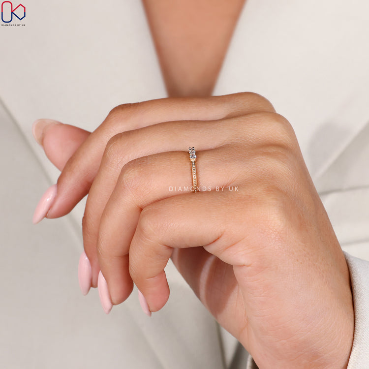 Buy diamond band with round diamond wedding band.
